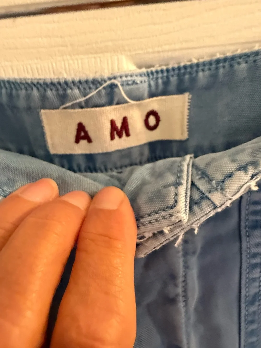 AMO Wide Leg Light Blue Utility Pants - Picture 4 of 7